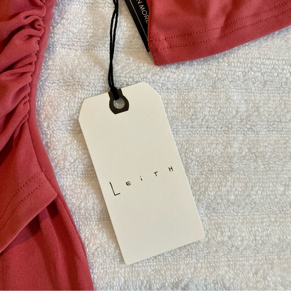 Leith Ruched Top Red Baroque NWT XXS Nordstrom - Picture 4 of 7